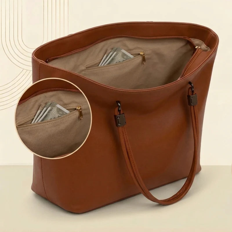 Aurelia Vegan Leather Tote Bag for Women | Luxury Shoulder Handbag
