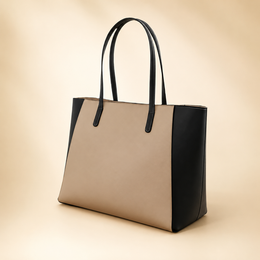 Chic Color-Block Tote Bag for Women