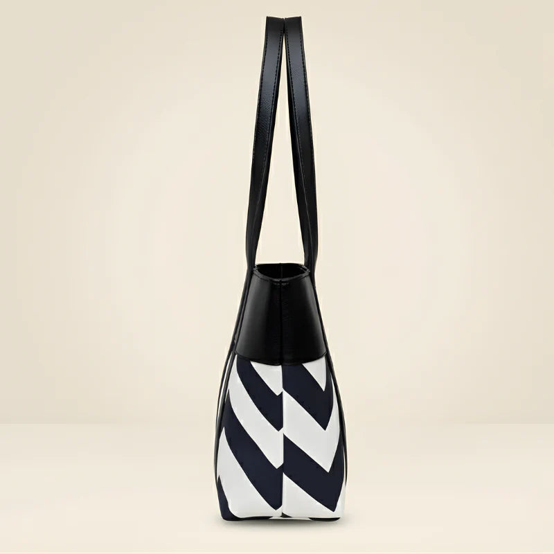 Chevron Pattern Tote Bag for Women | Premium Shoulder Handbag