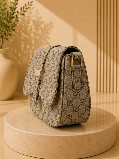 Luma Devaux Celeste Chain Crossbody Bag – Elegant Beige Luxury Shoulder Purse