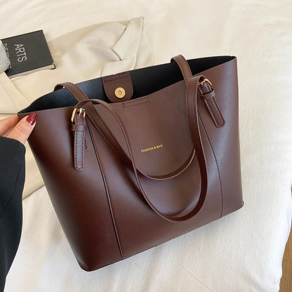 Elyra Duo Shoulder Bag | Elegant Two-Tone Women’s Tote & Handbag
