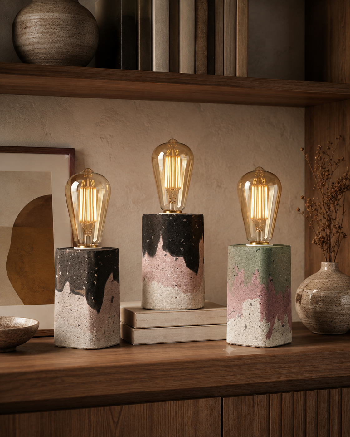 Noir Column Lamp