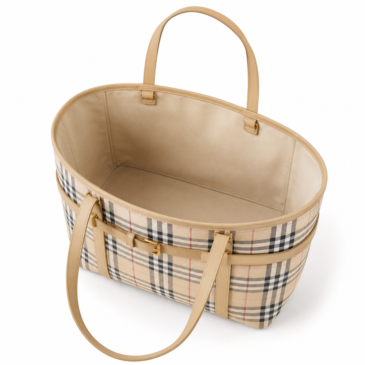 Elina Plaid Tote Bag