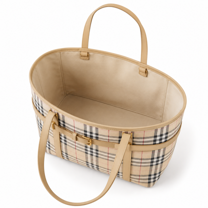 Elina Plaid Tote Bag