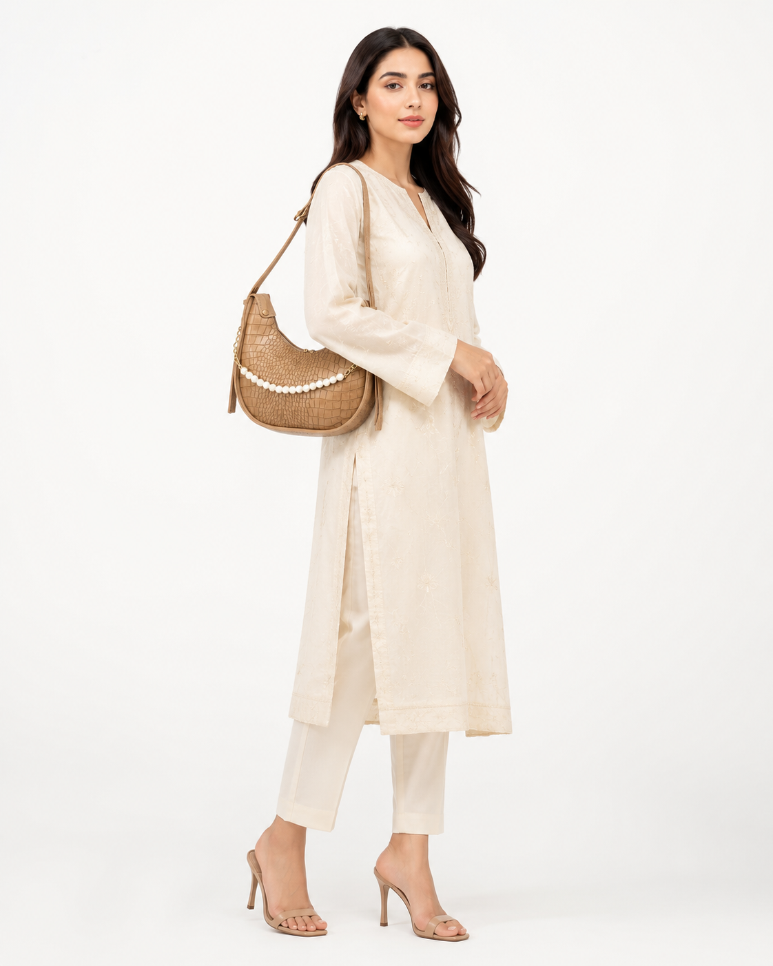 Luna Croc Beige