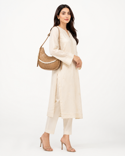 Luna Croc Beige