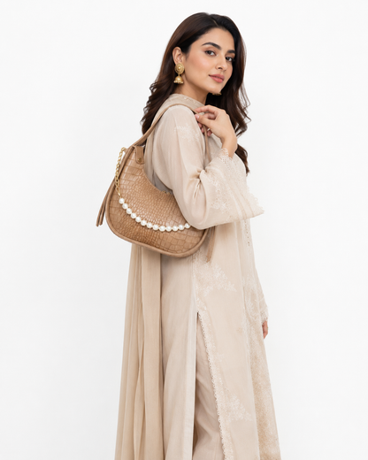 Luna Croc Beige