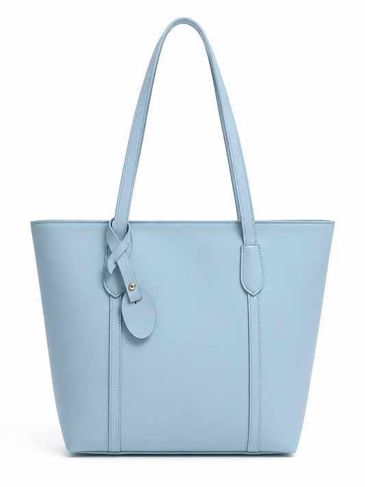 Sky Blue Elegant Tote Bag for Women – Premium Shoulder Handbag