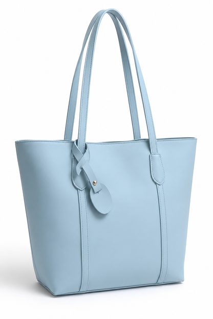 Sky Blue Elegant Tote Bag for Women – Premium Shoulder Handbag
