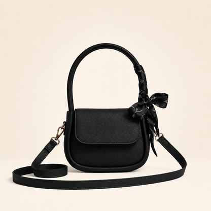 White Crossbody Bag with Scarf | Premium Women’s Fashion Handbag