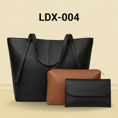 Vintage 3-Piece Tote Bag Set for Women | Premium Shoulder & Crossbody Handbag