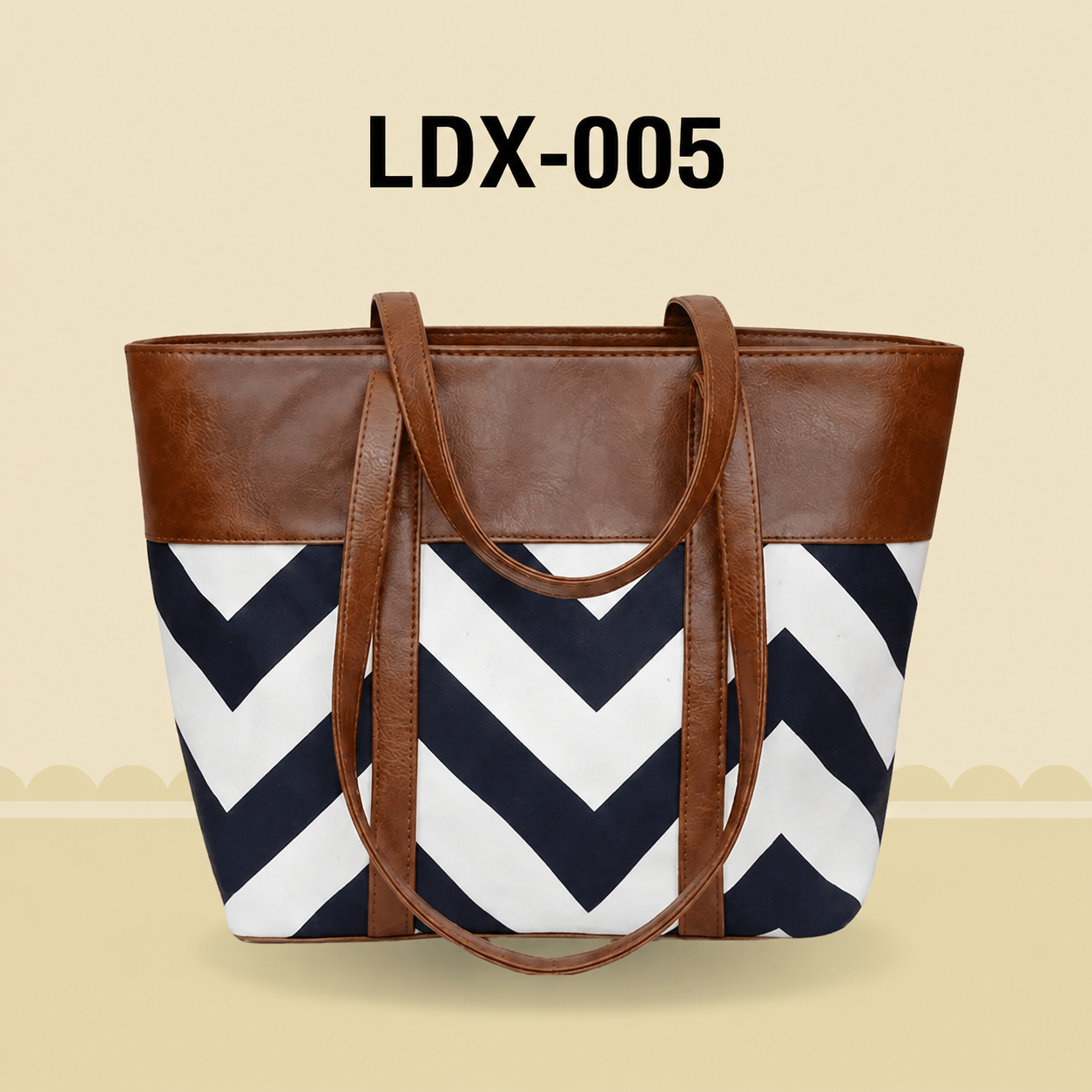 Chevron Pattern Tote Bag for Women | Premium Shoulder Handbag