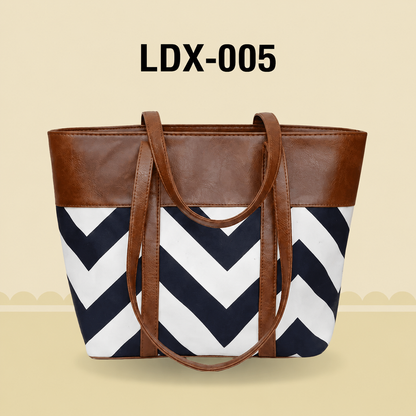 Chevron Pattern Tote Bag for Women | Premium Shoulder Handbag