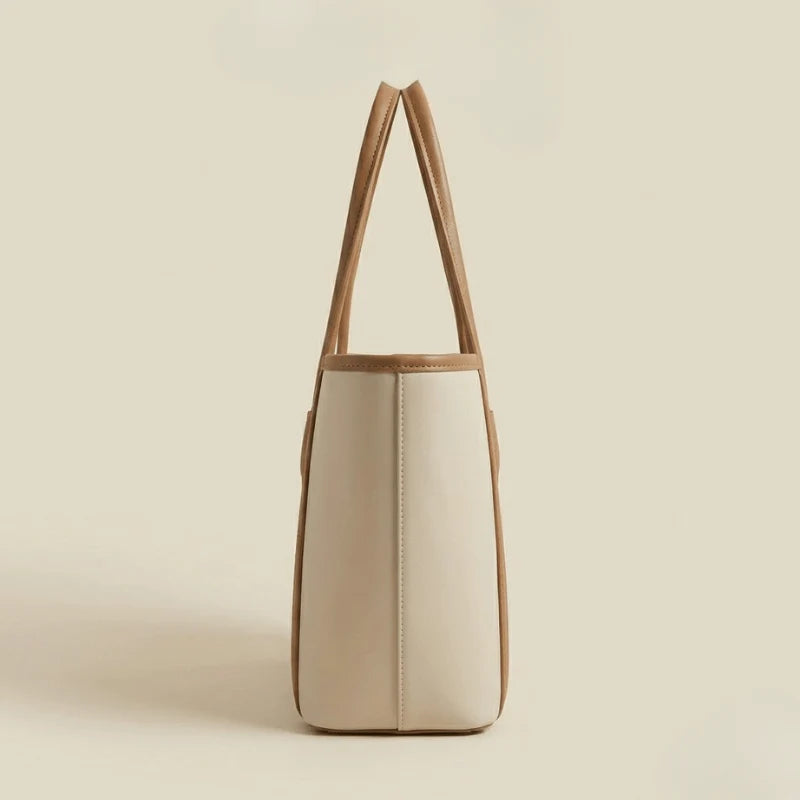 Camille Scarf Tote Bag | Premium Beige Women’s Handbag