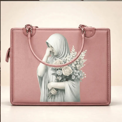 Nooré Bloom Canvas Tote Bag | Chic Floral Hijabi Printed Bag