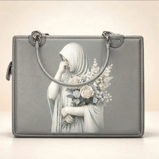 Nooré Bloom Canvas Tote Bag | Chic Floral Hijabi Printed Bag
