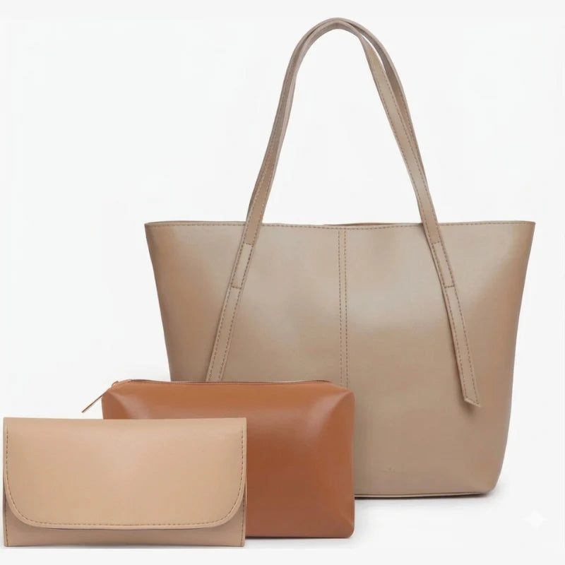 Vintage 3-Piece Tote Bag Set for Women | Premium Shoulder & Crossbody Handbag
