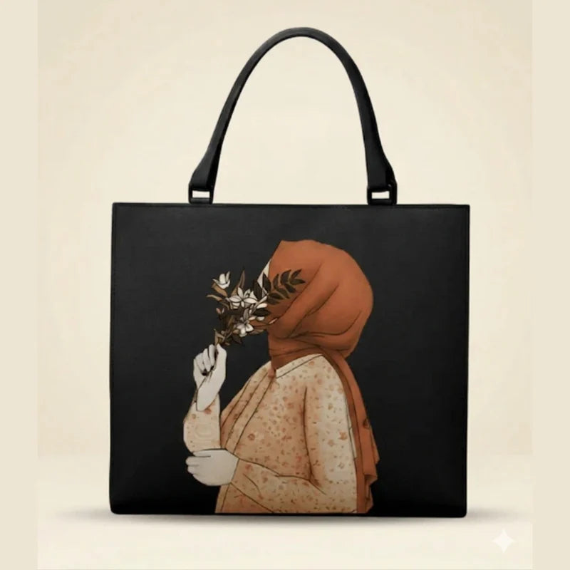 Zahra Muse Art Tote Bag| Elegant Women’s Canvas Handbag