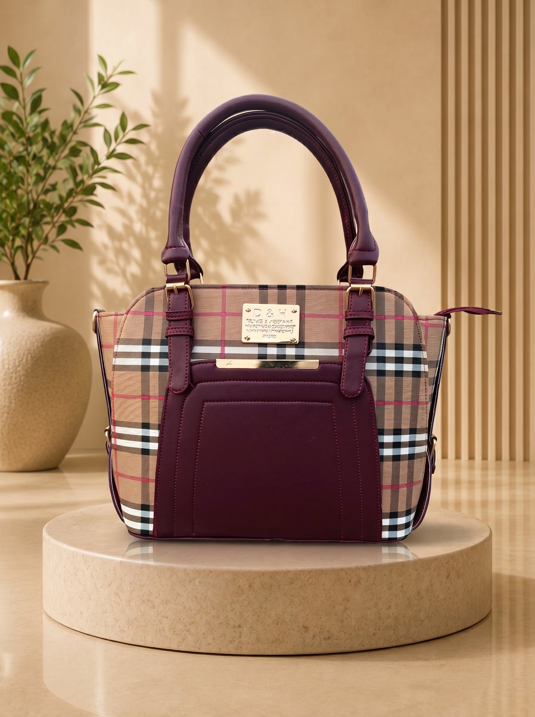 Velora Burgundy Handbag