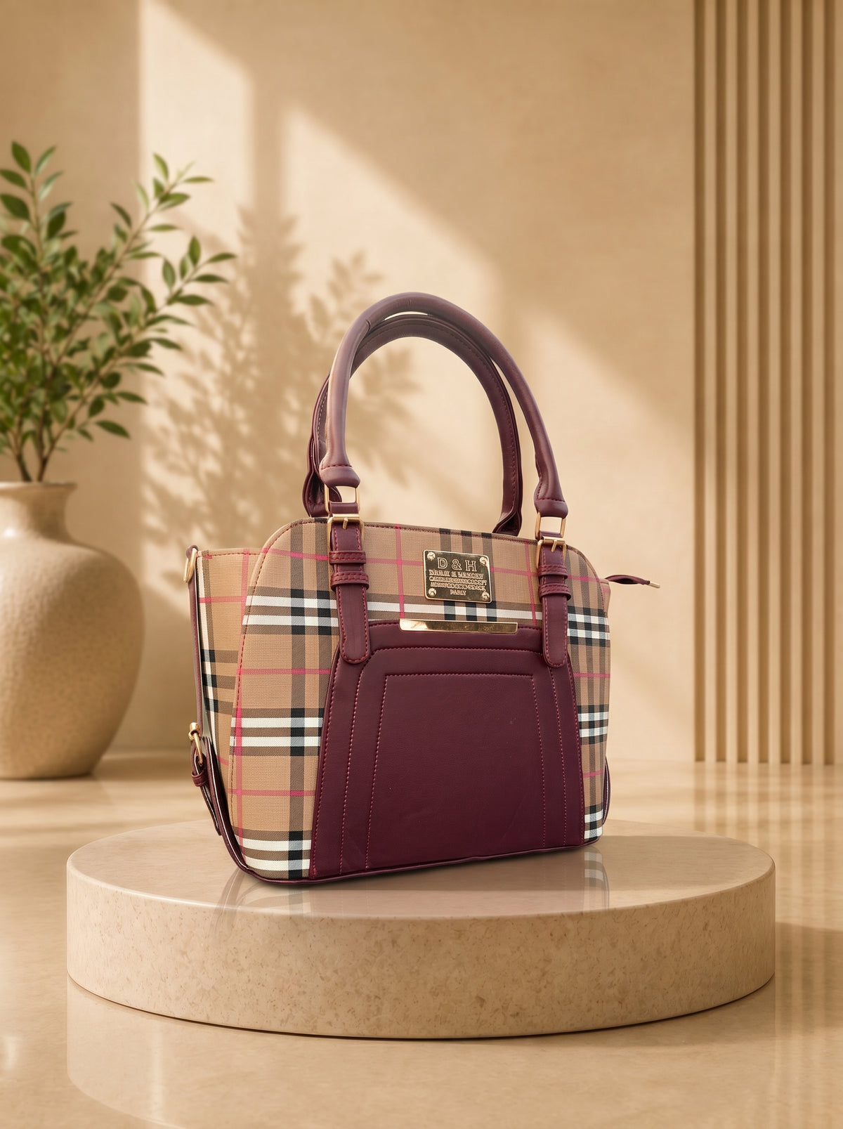 Velora Burgundy Handbag