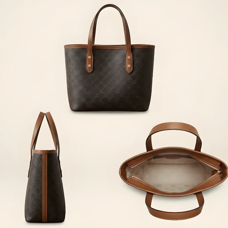 Marielle Monogram Tote Bag | Elegant Women's Retro Shoulder Handbag