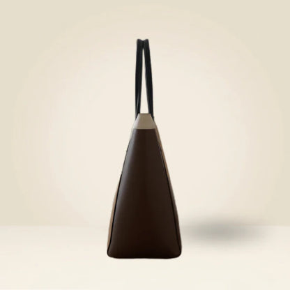 Chic Color-Block Tote Bag for Women | Laptop & Shoulder Handbag