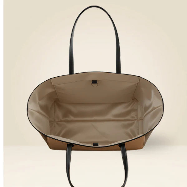 Chic Color-Block Tote Bag for Women | Laptop & Shoulder Handbag