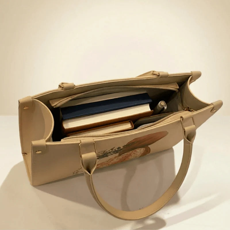 Zahra Muse Art Tote Bag| Elegant Women’s Canvas Handbag