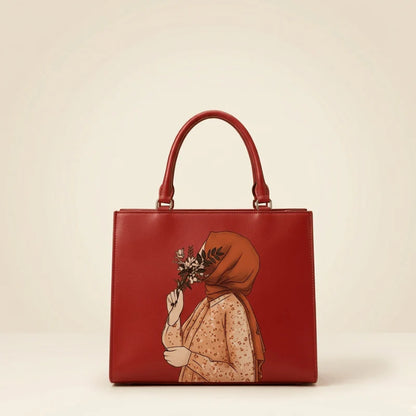 Zahra Muse Art Tote Bag| Elegant Women’s Canvas Handbag