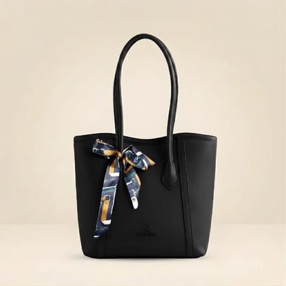 Camille Scarf Tote Bag | Premium Beige Women’s Handbag