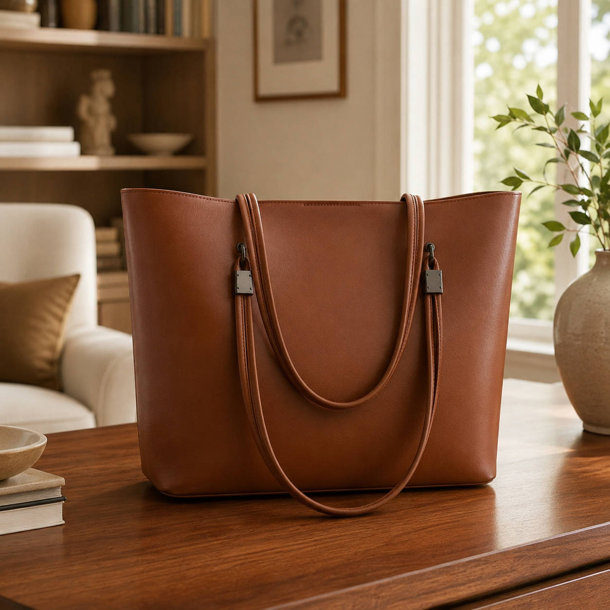Aurelia Vegan Leather Tote Bag