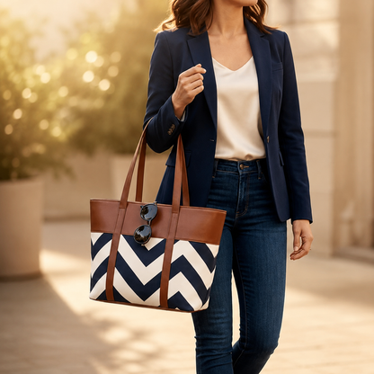 Chevron Pattern Tote Bag for Women