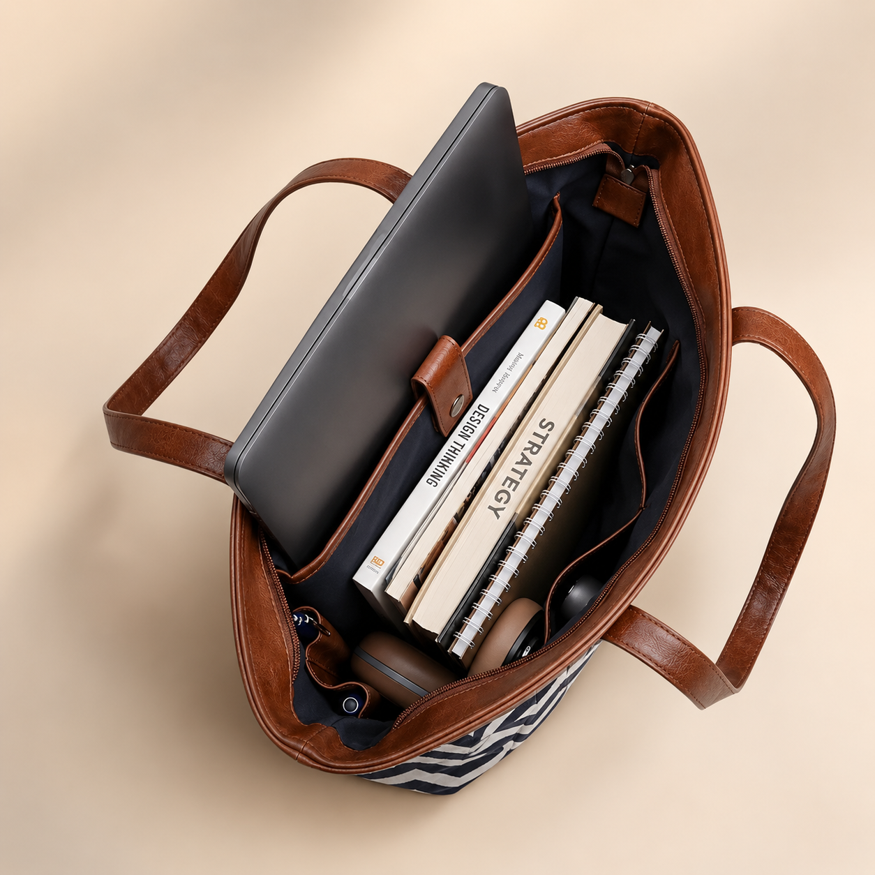 Chevron Pattern Tote Bag for Women