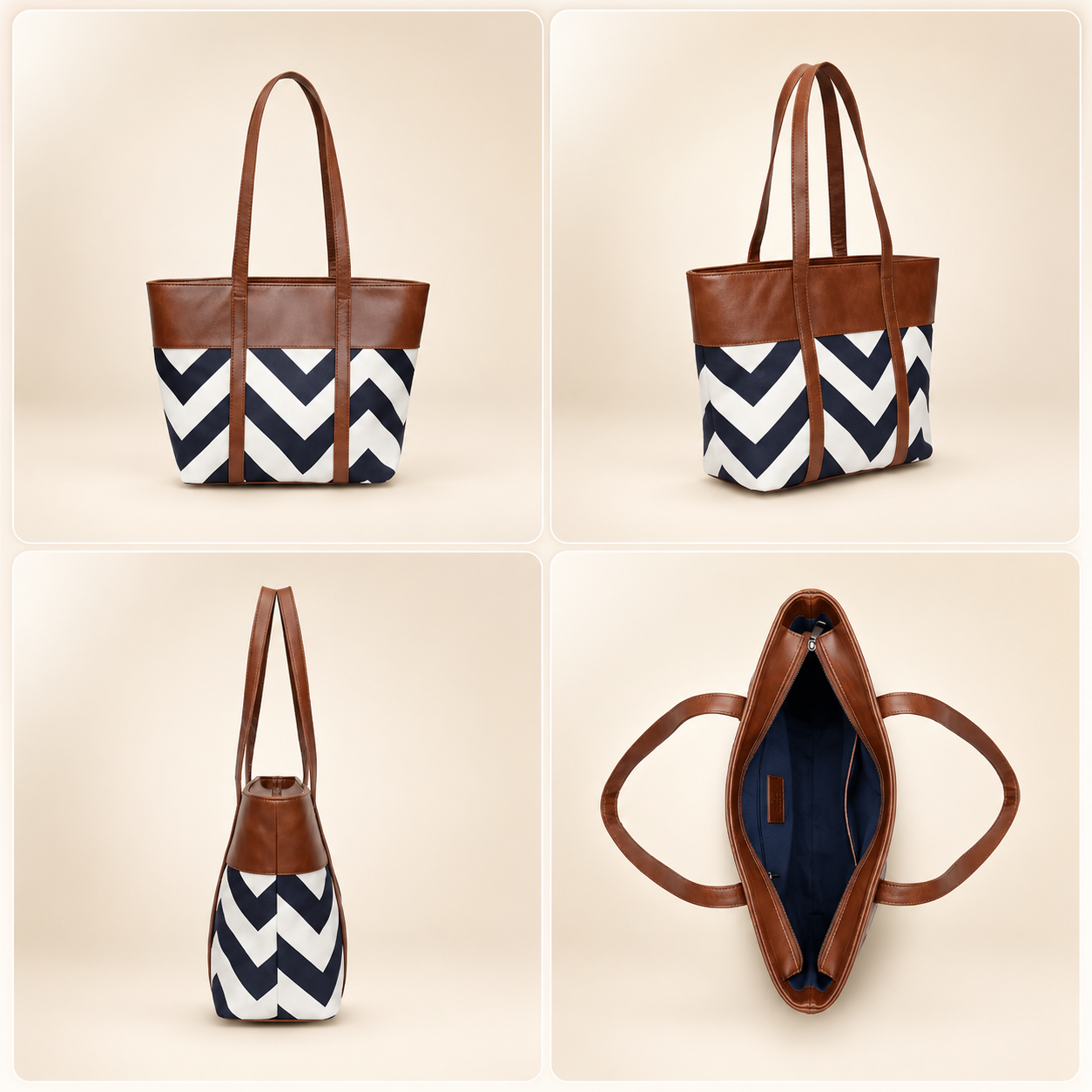 Chevron Pattern Tote Bag for Women