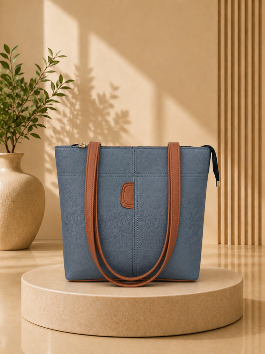 LUMA DEVAUX Celeste Sky Blue Tote Bag | Elegant Women's Shoulder Handbag