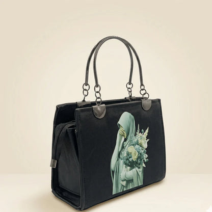 Nooré Bloom Canvas Tote Bag | Chic Floral Hijabi Printed Bag
