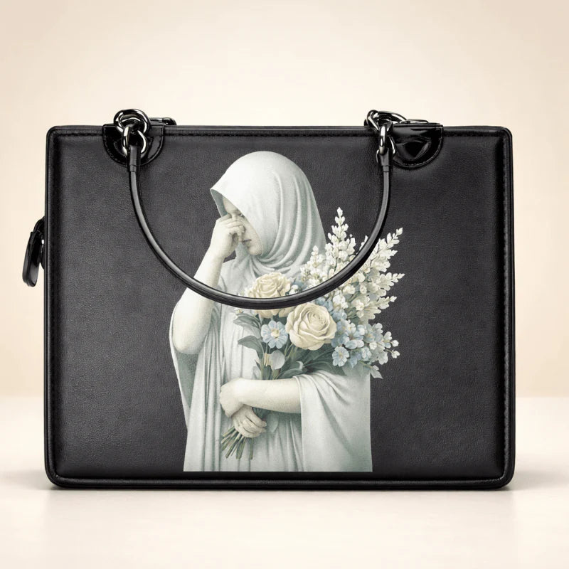 Nooré Bloom Canvas Tote Bag | Chic Floral Hijabi Printed Bag