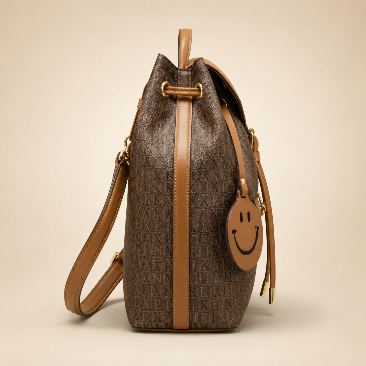 Multi Textured Circular Monogram Tote Bag