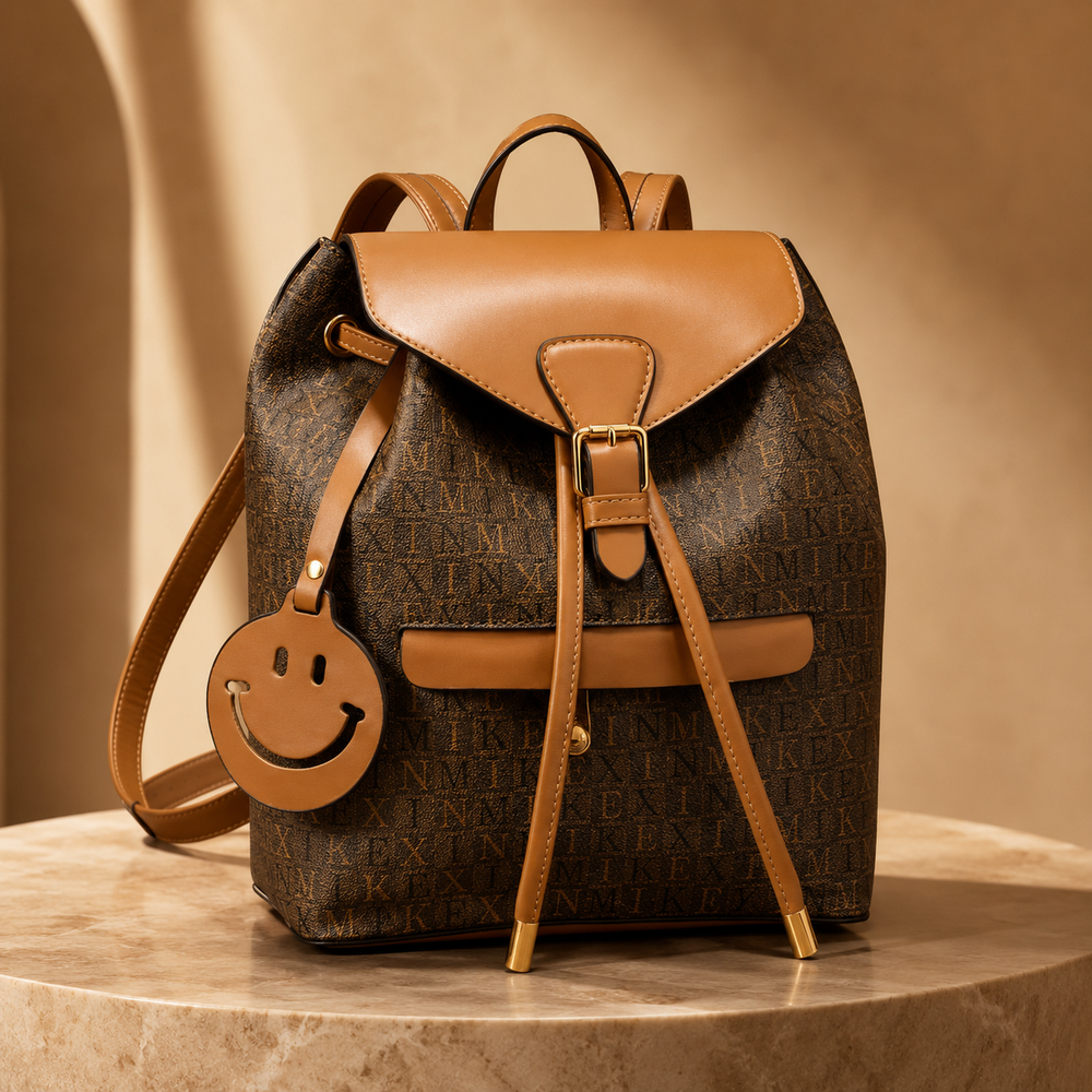 Multi Textured Circular Monogram Tote Bag