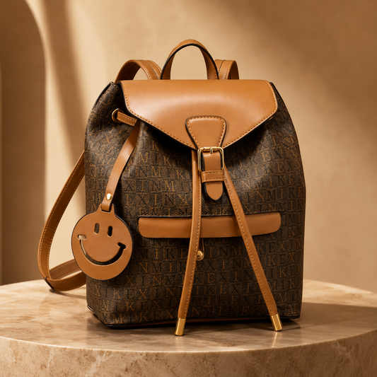 Multi Textured Circular Monogram Tote Bag