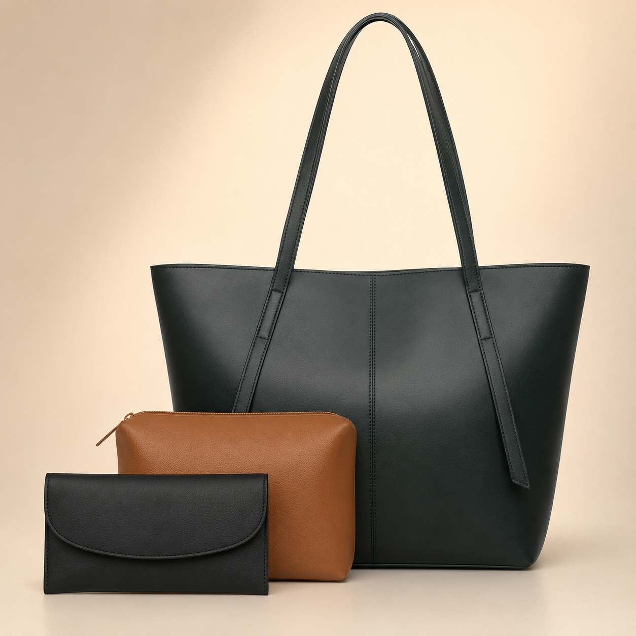 Vintage 3-Piece Tote Bag Set for Women